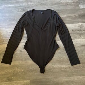 Black Women’s ribbed bodysuit